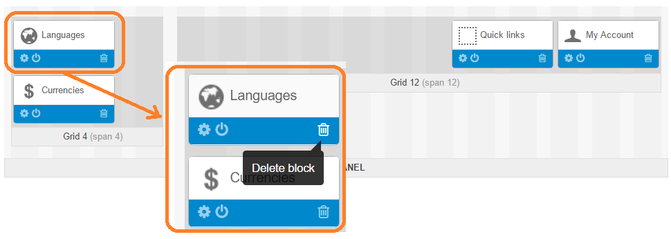 Delete block