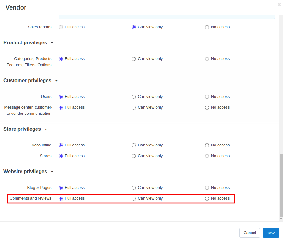 Enabling access for vendors
