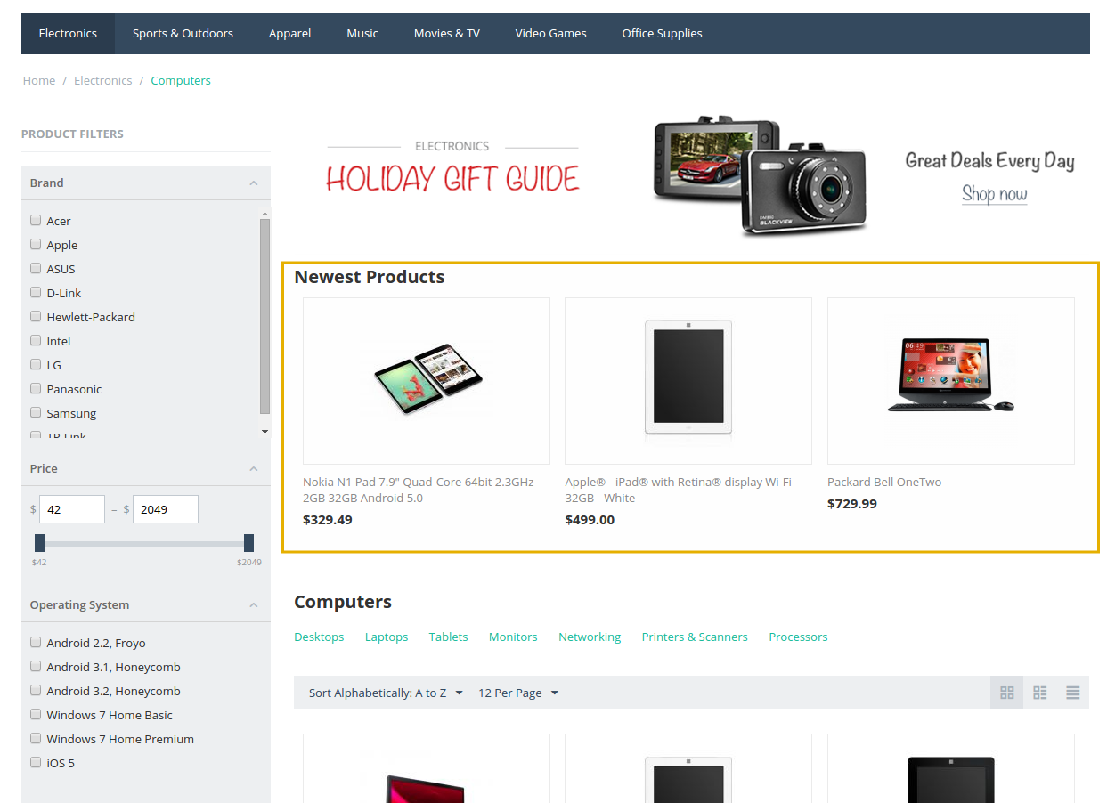 Block on the storefront