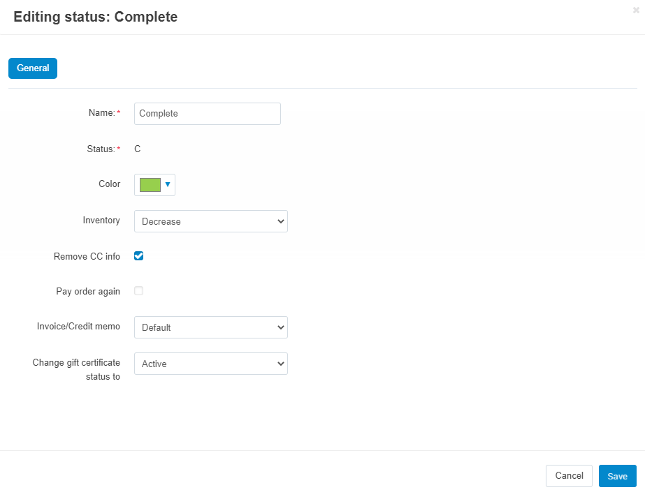 Status properties