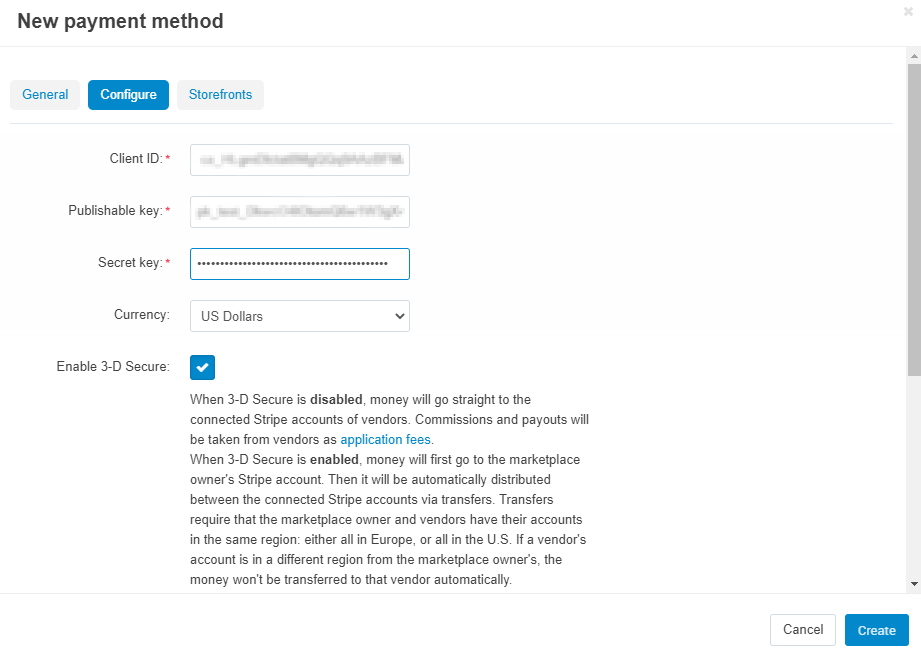 Publishable key and Secret key in Multi-Vendor.