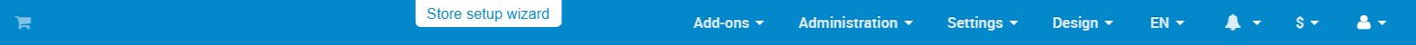 Button for calling the Store Setup Wizard.