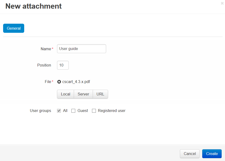 New attachment