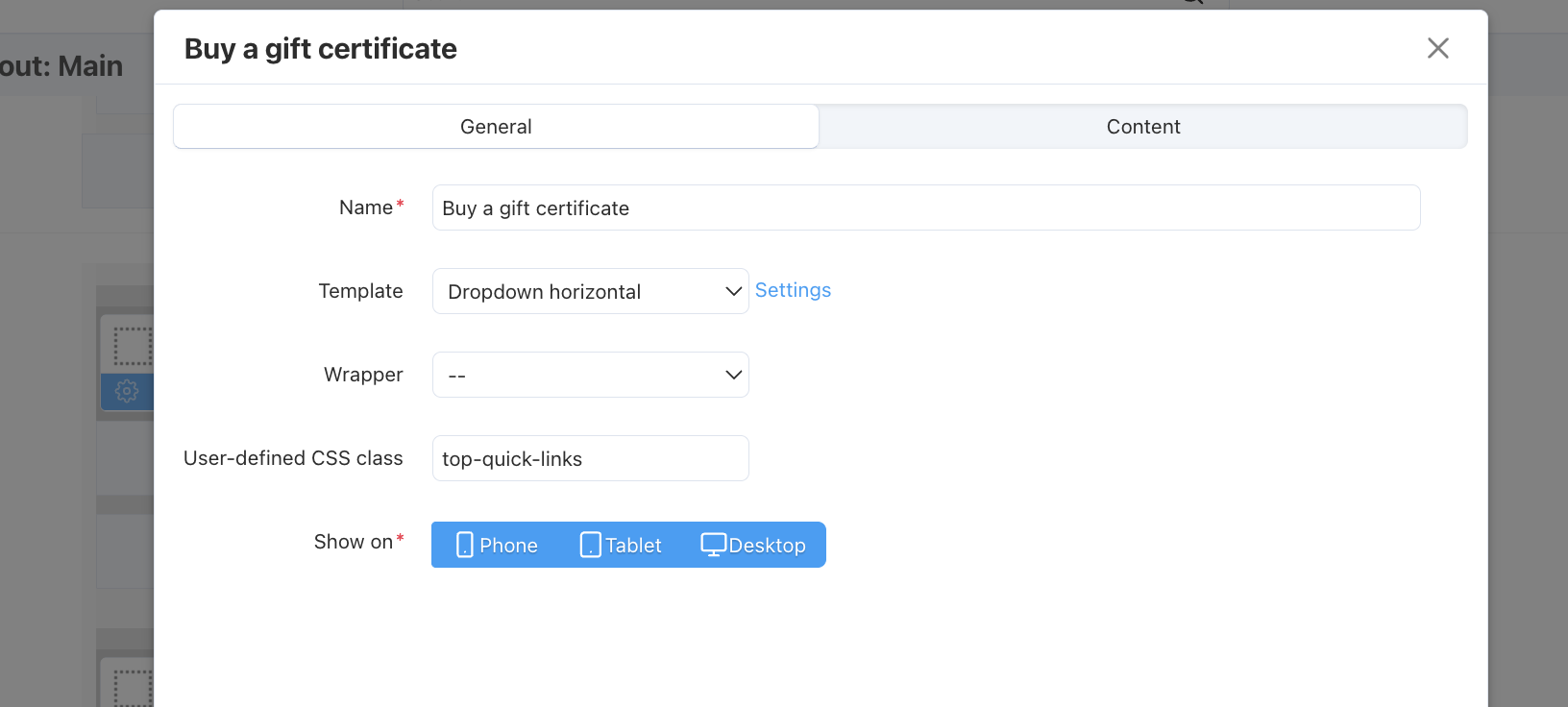 Use wrappers and user-defined CSS classes to change the look of the menu.