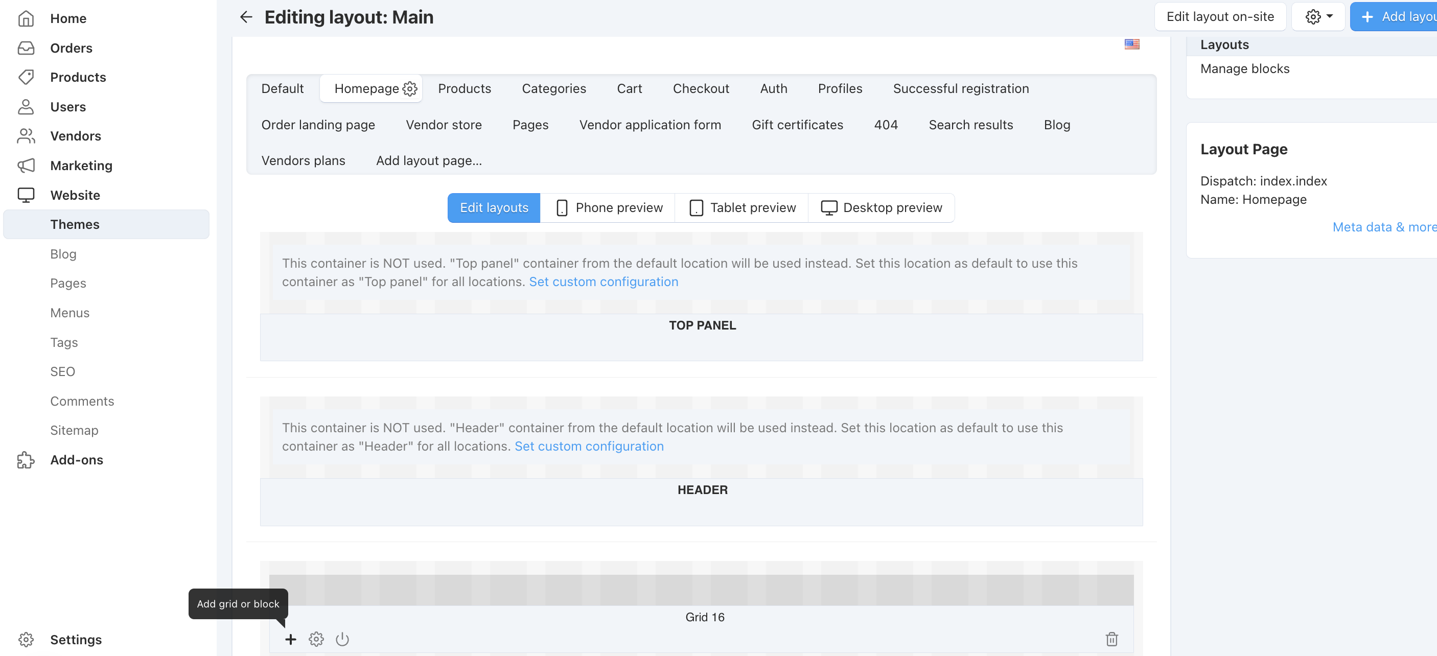 Creating a block for banners: the General tab.