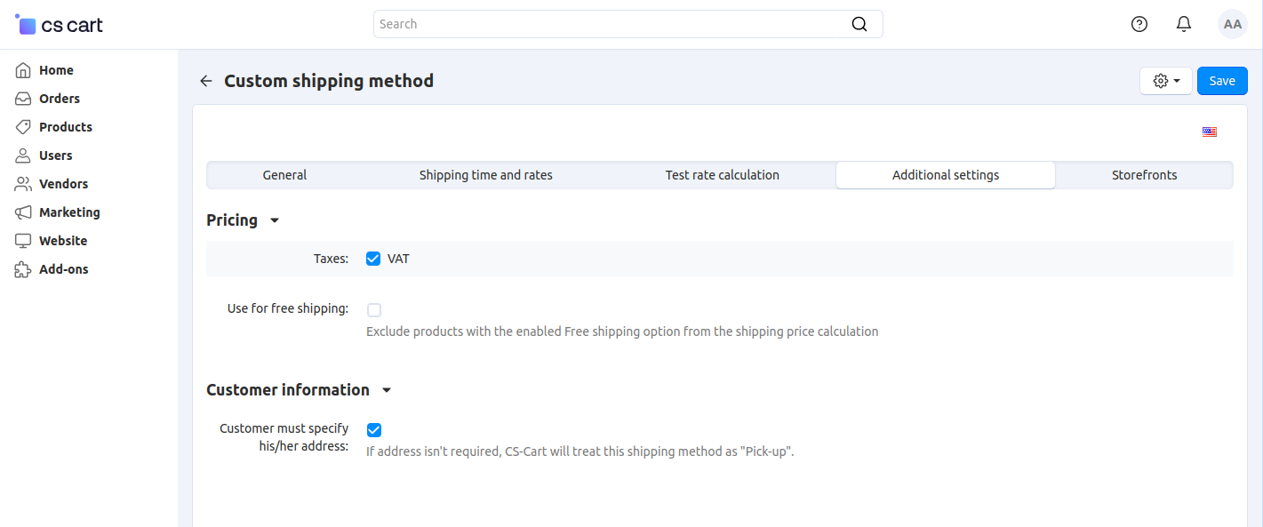 Applying a tax to a shipping method in CS-Cart or Multi-Vendor.
