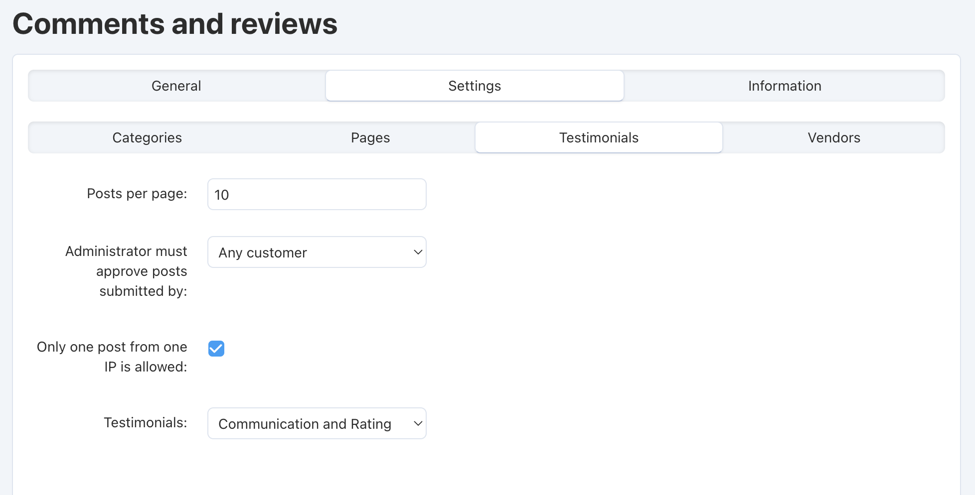 Comments and reviews