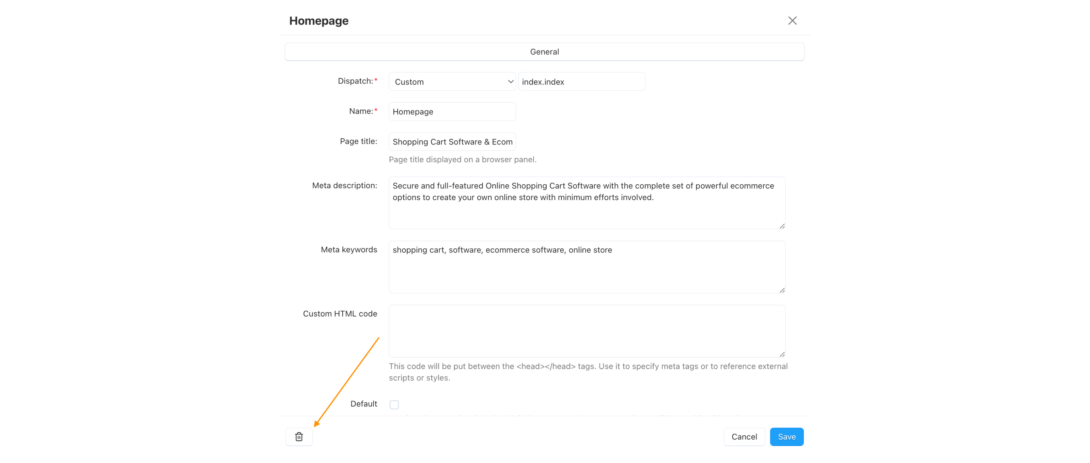 Remove layout page