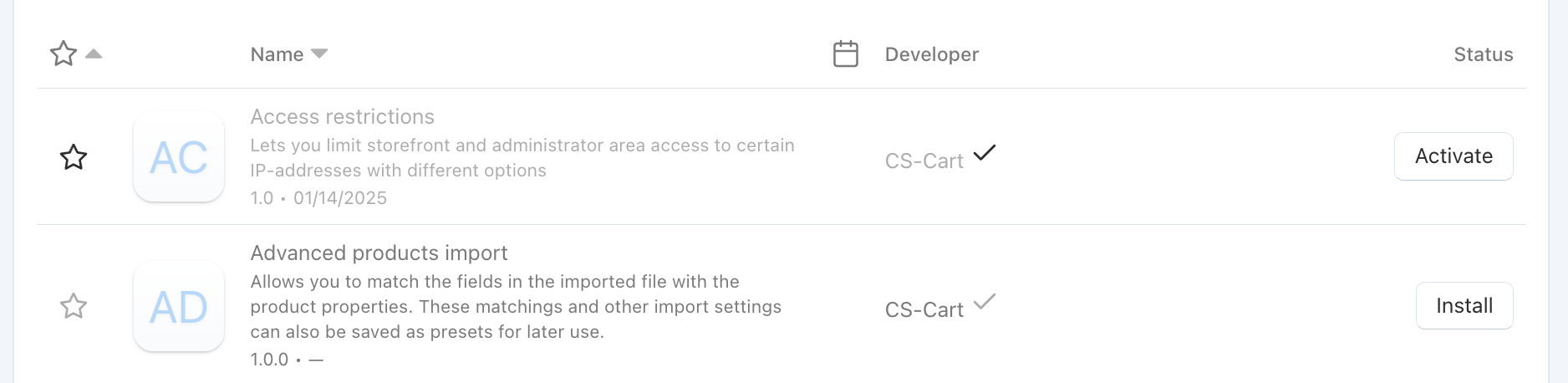 Automatic installation and enabling of the add-on