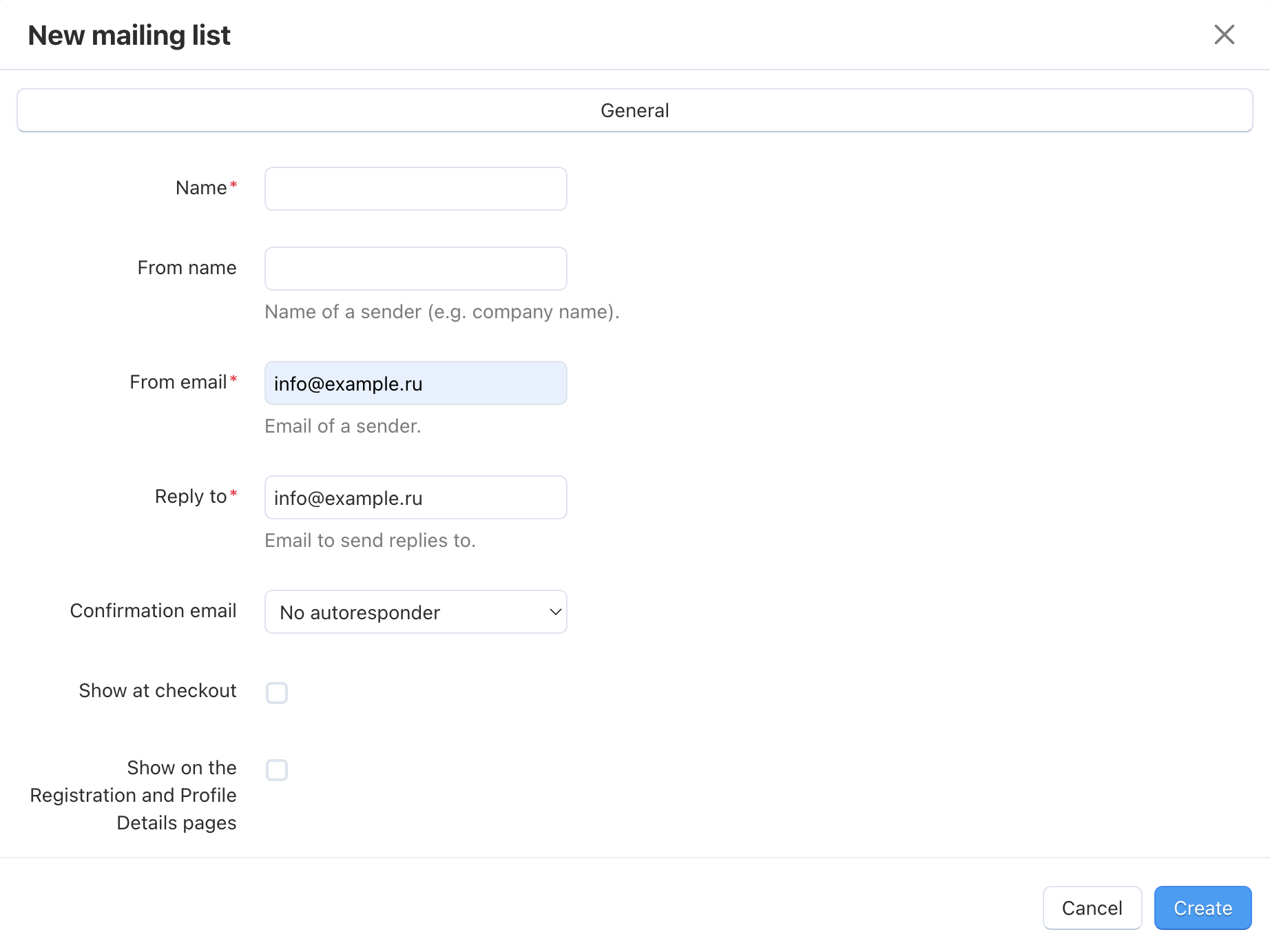 Mailing lists