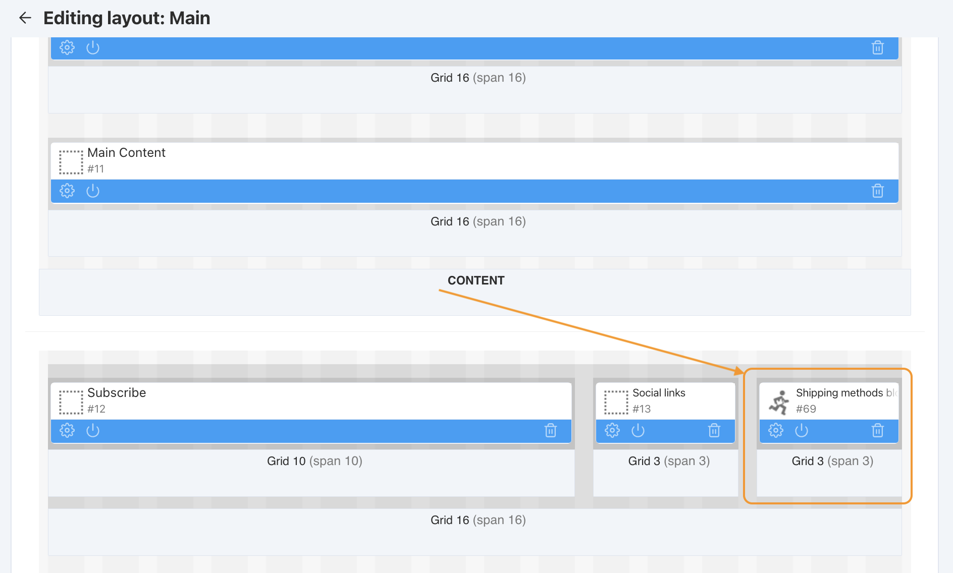 The "Shipping methods" block in CS-Cart and Multi-Vendor.