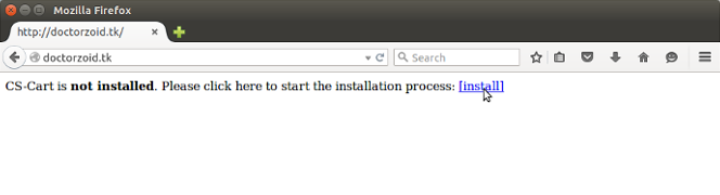 CS-Cart browser installation.