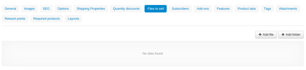 The "Files to sell" tab lists the files of the digital product.