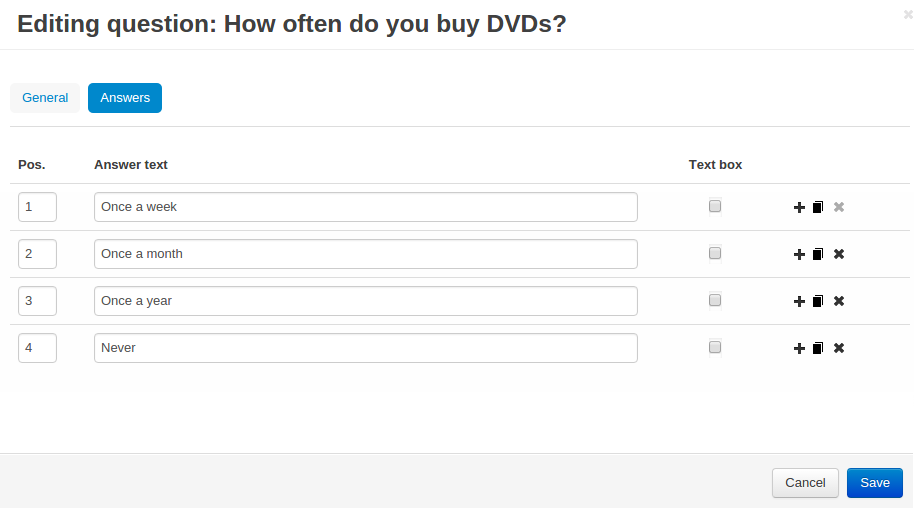 Polls support predetermined and custom answers.
