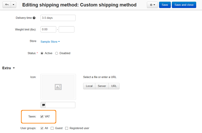 Applying a tax to a shipping method in CS-Cart or Multi-Vendor.