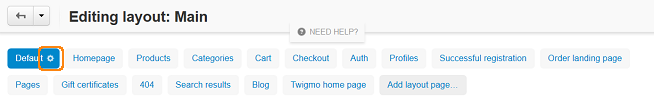The Default layout page