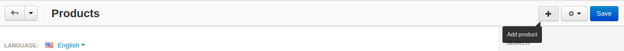 The "Plus" button adds a new product.