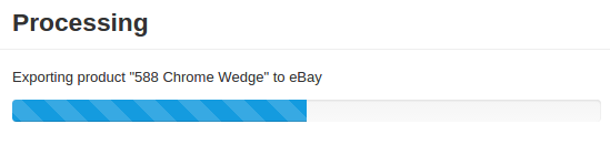 The progress bar allows you to monitor the export.