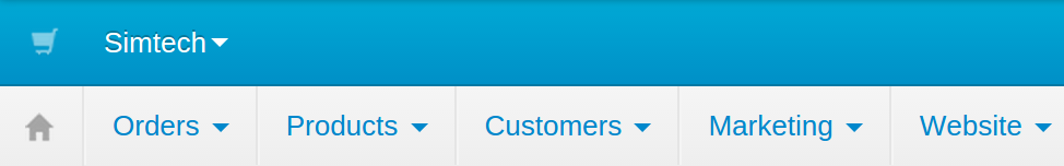 The Store Operations panel allows you to manage your products, orders and customers.