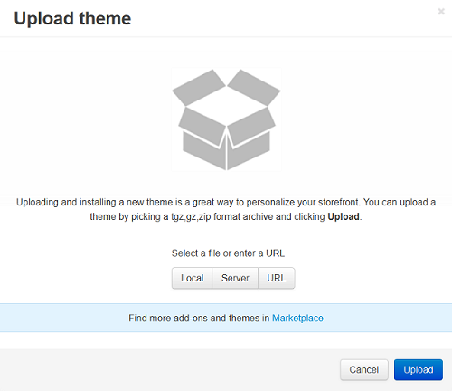 Upload a theme