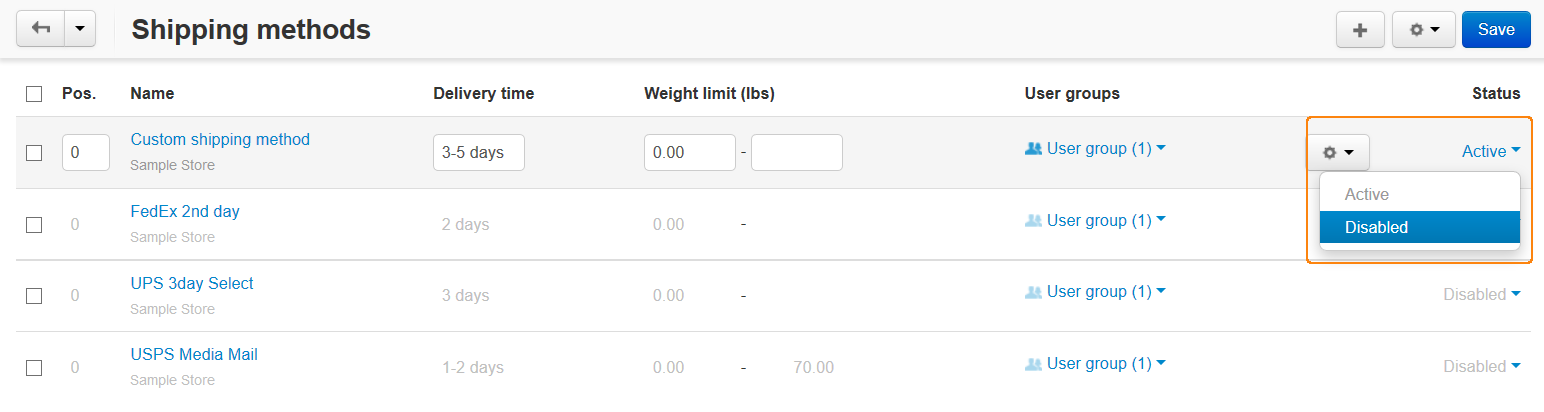 Disabling shipping in CS-Cart and Multi-Vendor.