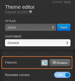 Theme editor