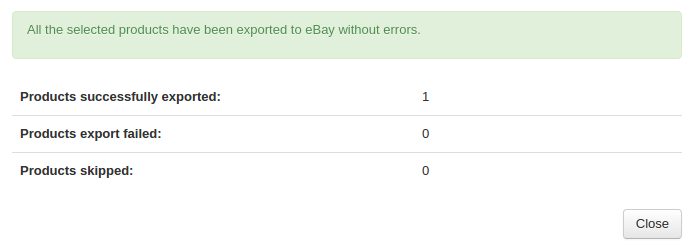 If there are no errors, click Close.