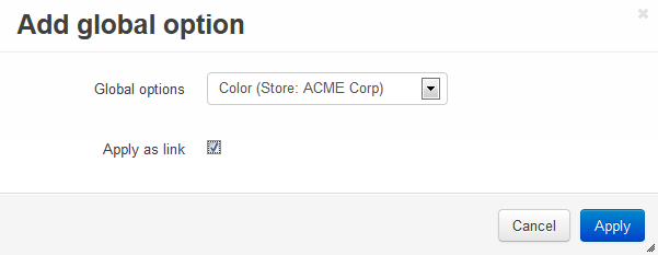 Apply a global option to a product in CS-Cart