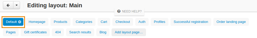 Default layout