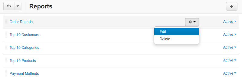 Edit a sales report in CS-Cart or Multi-Vendor.