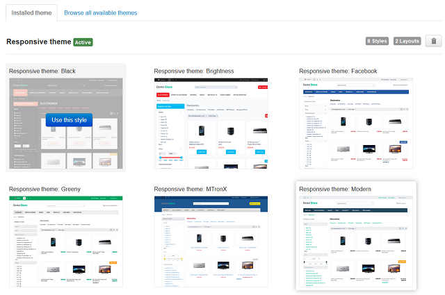 Available themes