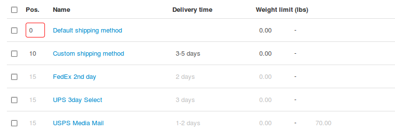 Make the desired shipping method come first on the list.