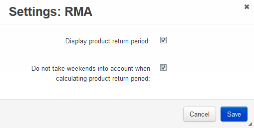 RMA add-on