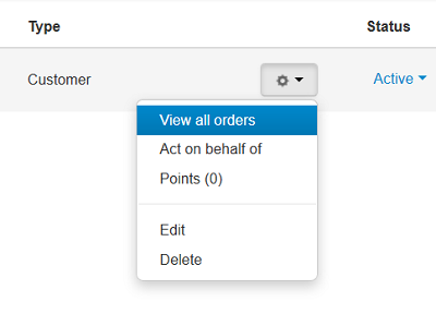 Use the gear button to see what you can do with an account.