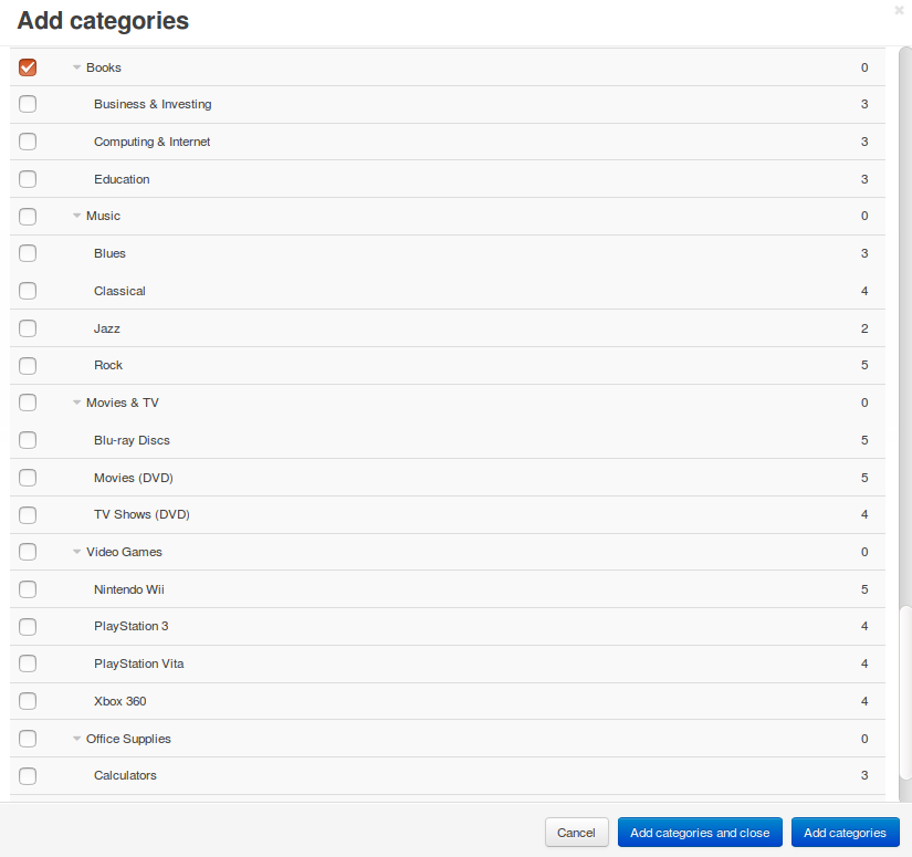 You can limit a feature to certain categories.