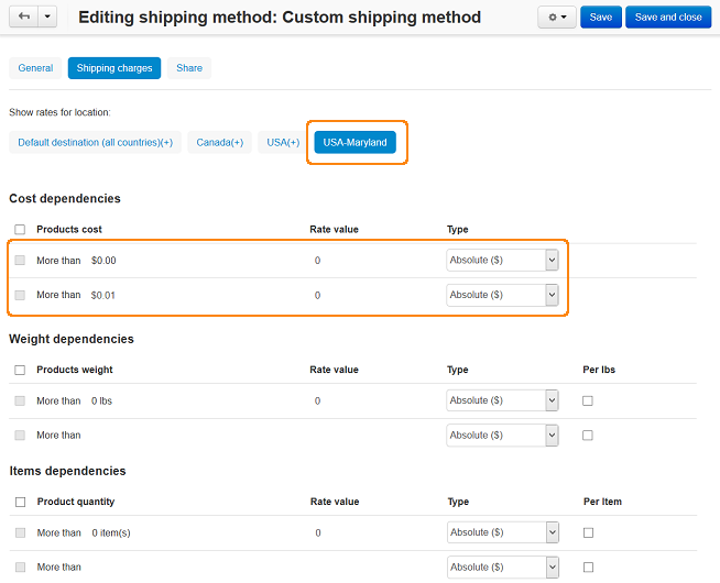 Configuring a free shipping method in CS-Cart or Multi-Vendor.