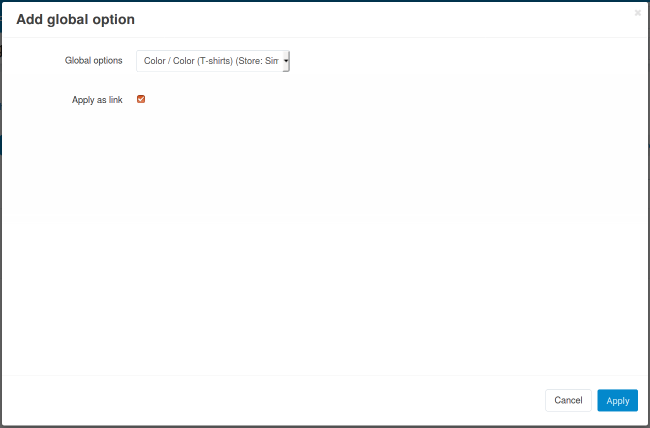Apply a global option to a product in CS-Cart