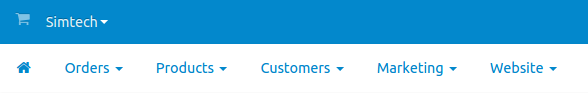 The Store Operations panel allows you to manage your products, orders and customers.