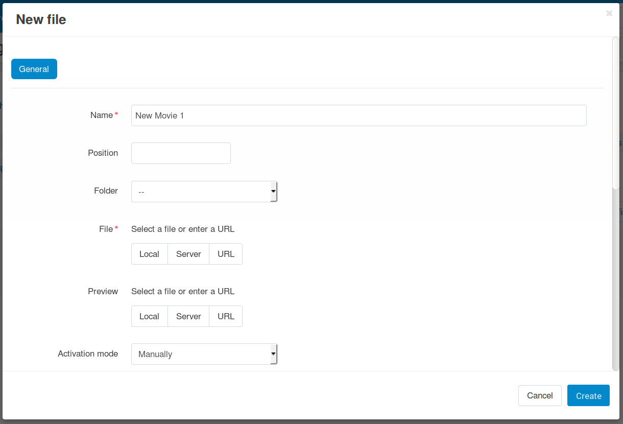 Adding a new downloadable file for a product.