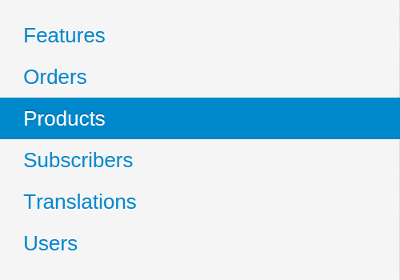 Switch between the types of data you want to import or export by using the menu on the right.