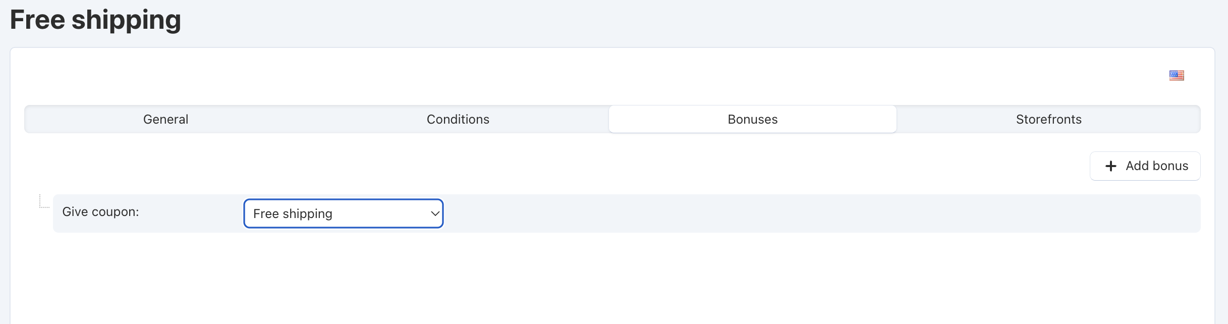 The Give coupon bonus means that the coupon code will be generated and sent to customer.