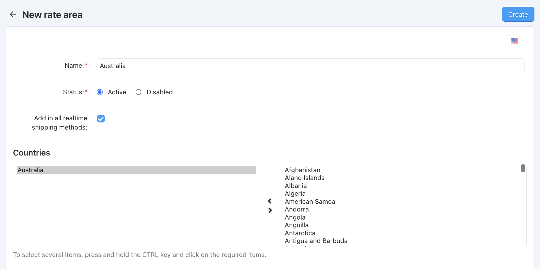 A location for a country in CS-Cart and Multi-Vendor.