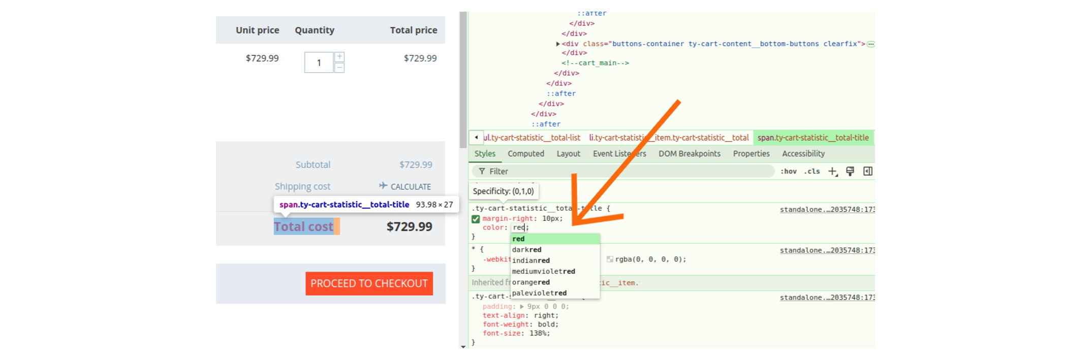 Try modifying CSS properties.