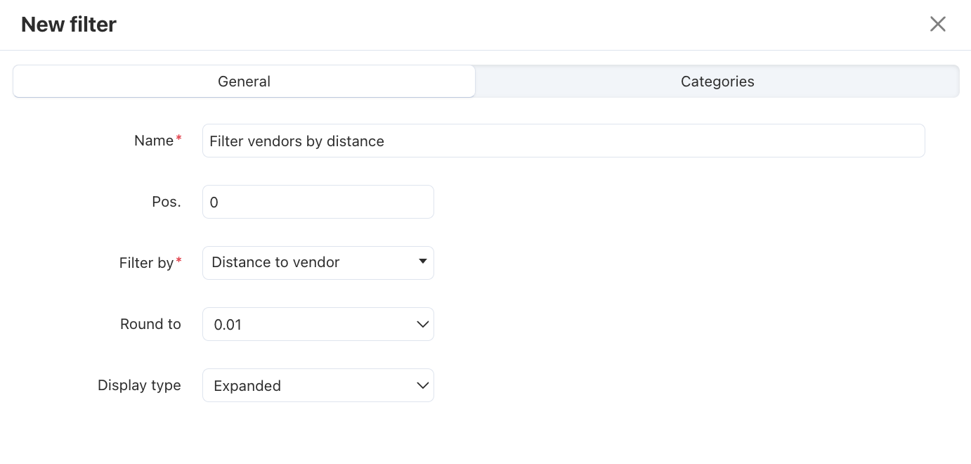 Filtering products by distance to vendor in Multi-Vendor