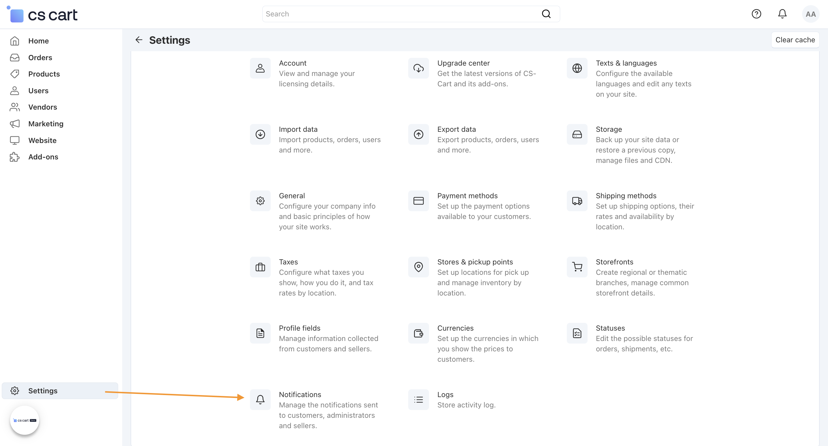 The list of email notification templates that exist in your store.