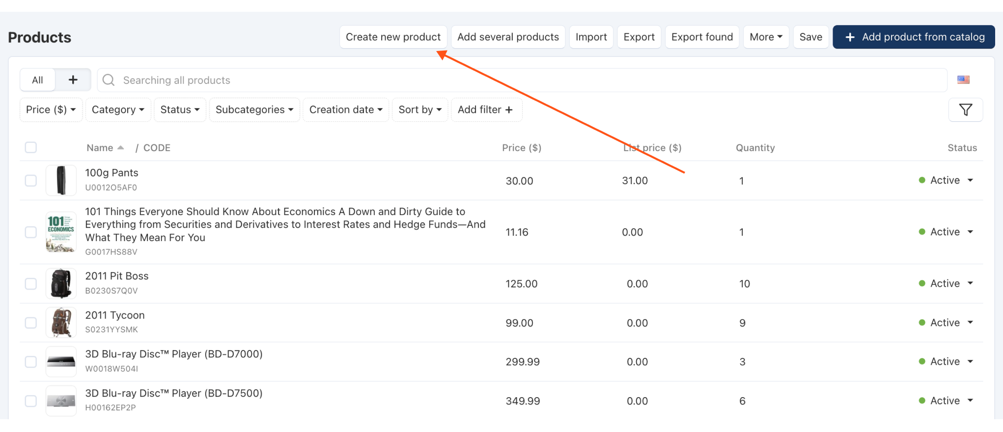 A vendor can create an own product, even if the "Common Products" add-on is active.